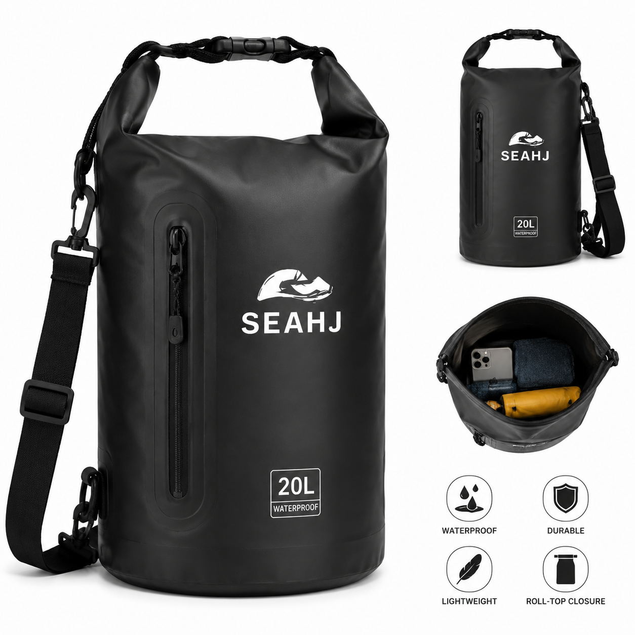 SEAHJ Waterproof Dry Bag for Paddle Board & Outdoor Gear