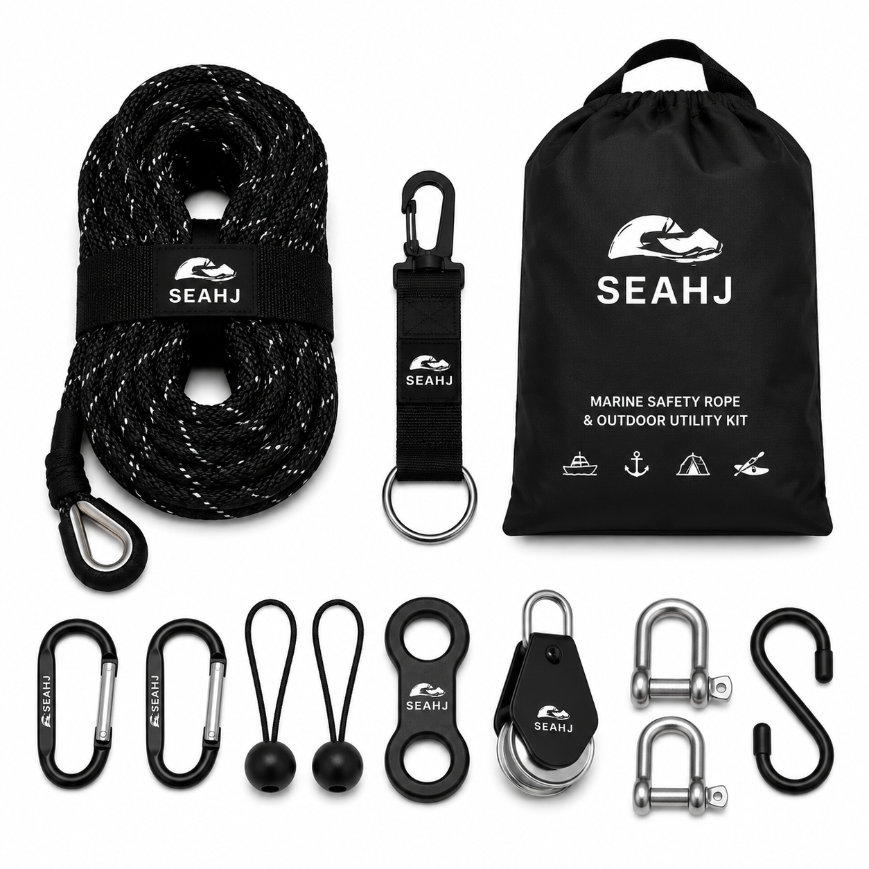 SEAHJ Marine Safety Rope & Outdoor Utility Kit